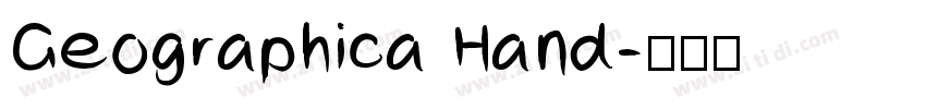 Geographica Hand字体转换